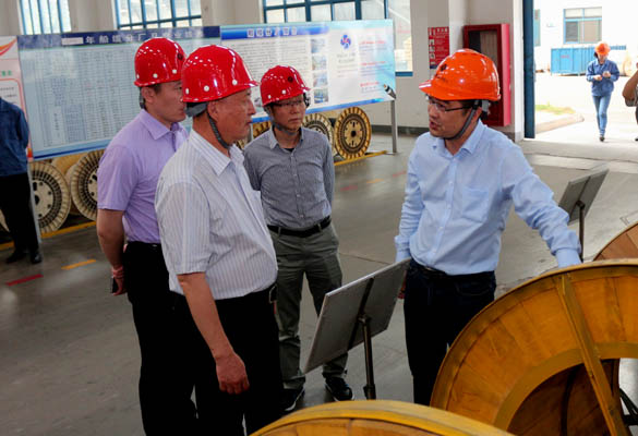 2016年5月14日，寧夏回族自治區(qū)人民政府研究室副主任蘇昀一行來上上電纜調(diào)研