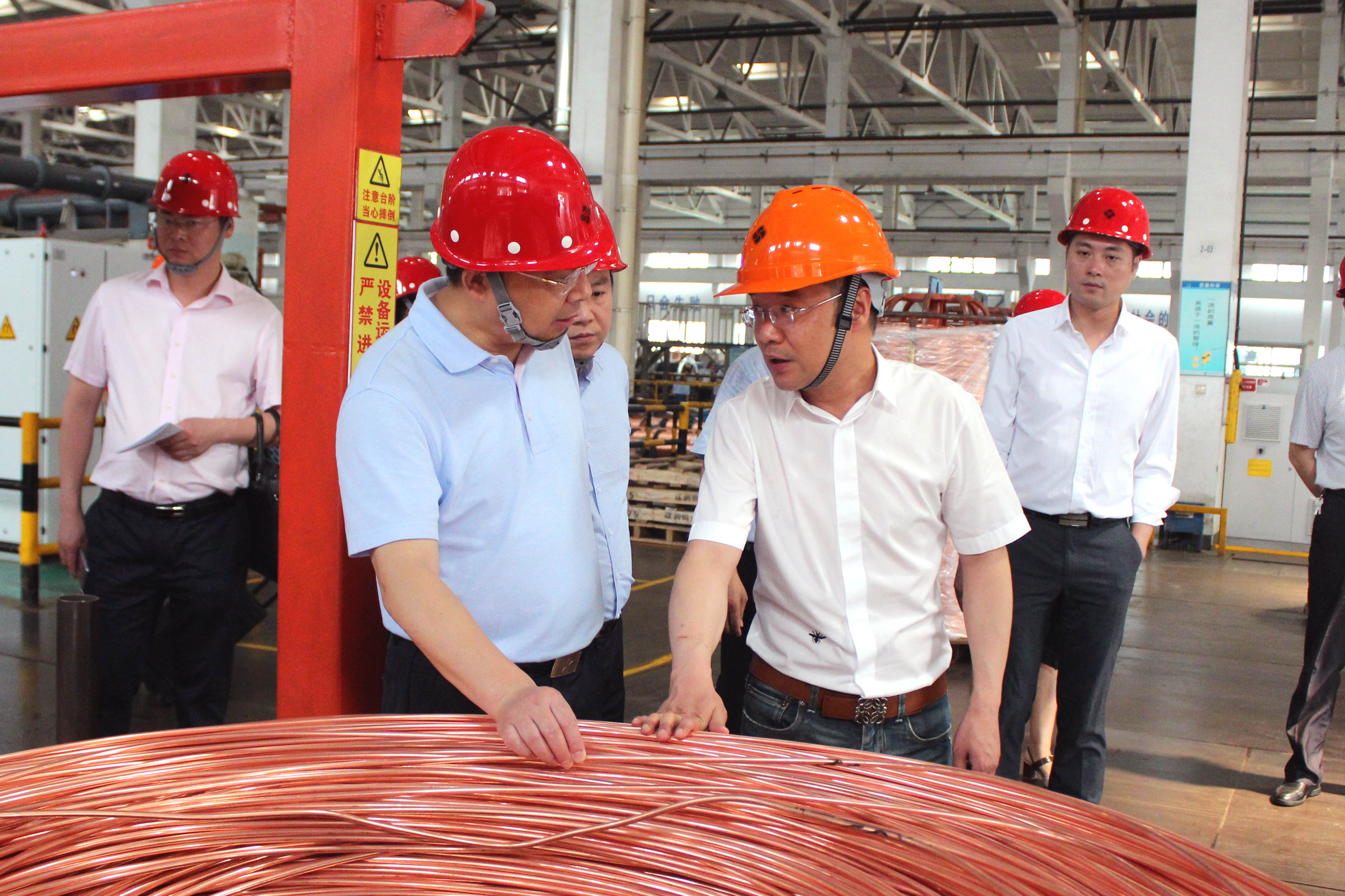 2019年6月10日，四川省廣安市岳池縣委書(shū)記鄭鵬程率黨政代表團(tuán)來(lái)上上電纜參觀考察