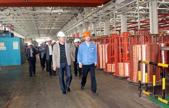 2015年11月3日，新泰市黨政代表團(tuán)來(lái)上上電纜考察