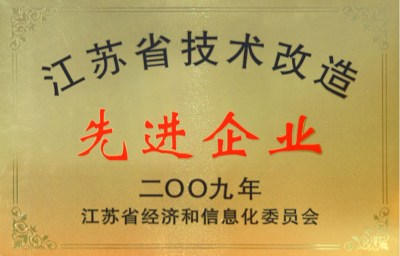江蘇上上電纜集團獲“2009年江蘇省技術改造先進企業(yè)”稱號
