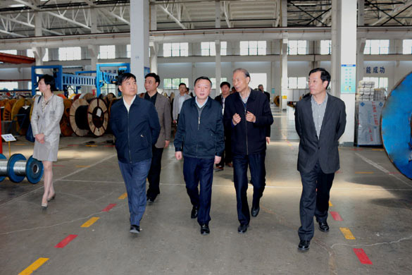 4月23日，常州市科教城黨工委書記徐光輝一行來上上電纜參觀