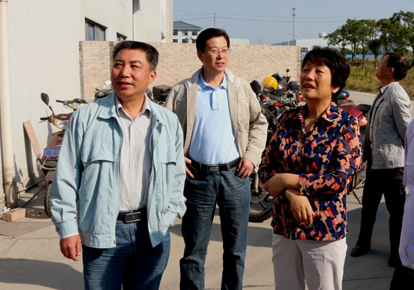 10月14日，溧陽市領導來上上電纜調研